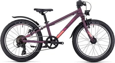 Cube ACID 200 ALLROAD PURPLE/ORANGE 7 versnellingen met V-brake (en cantilever) met kabelbediening