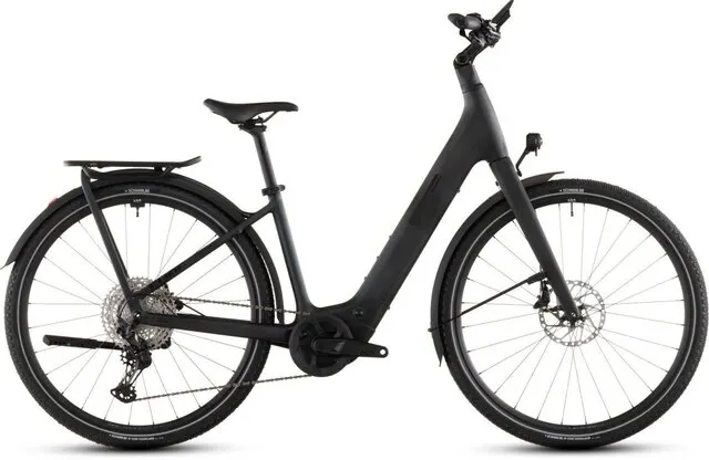 Cube KATHMANDU HYBRID C:62 SLX 400X LIQUIDBLACK/BLUEDUS 12 versnellingen met Schijfrem met hydraulische bediening