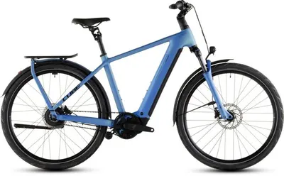 Cube KATHMANDU HYBRID COMFORT PRO 800 AZURE/BLACK met Schijfrem met hydraulische bediening