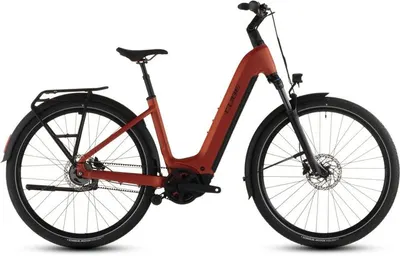 Cube TOURING HYBRID COMFORT SLX 800 CHILLI/CHROME 5 versnellingen met Schijfrem met hydraulische bediening