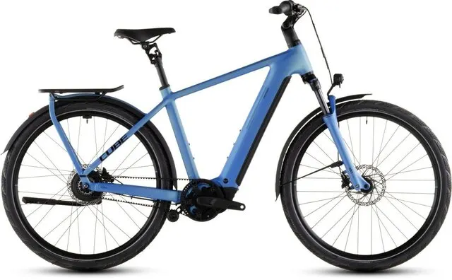Cube KATHMANDU HYBRID COMFORT PRO 800 AZURE/BLACK met Schijfrem met hydraulische bediening